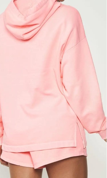 Blusão Moletom Com Capuz Colcci Rosa Cailee ref 13879