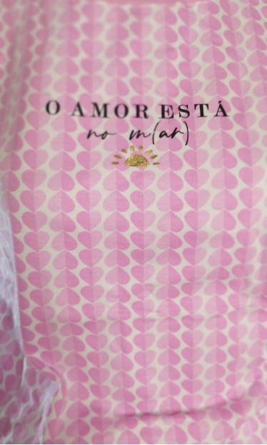 Short Doll Manga Curta Corações Rosas