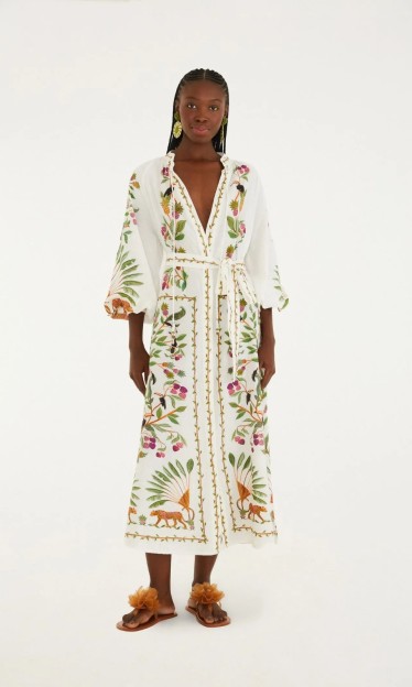 Vestido Manga Longa Floresta Doce Farm Ref 15084