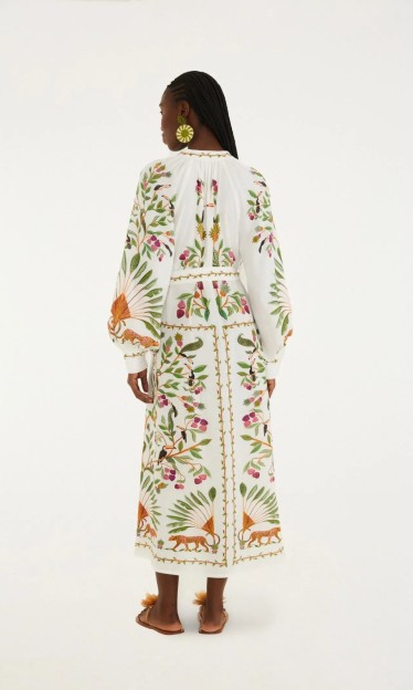 Vestido Manga Longa Floresta Doce Farm Ref 15084