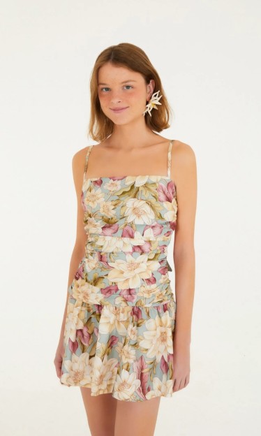 Vestido Curto Sem Alças Serena Farm Ref 15086