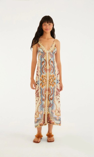 Vestido Vitral Do Mar Farm Ref 15144