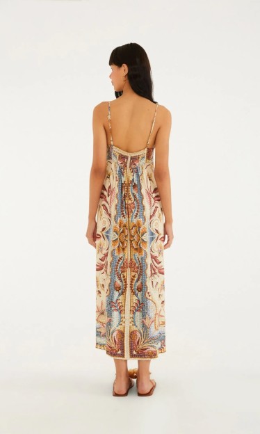 Vestido Vitral Do Mar Farm Ref 15144