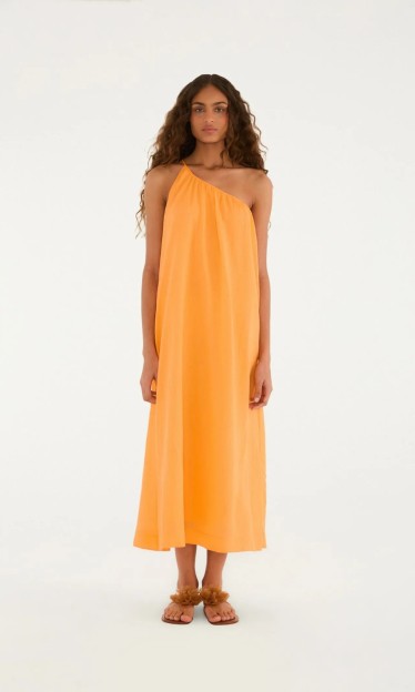 Vestido Um Ombro Só Laranja Farm Ref 11569