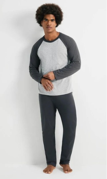 Pijama Longo Masculino Camiseta e Calça