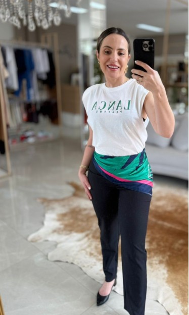 T- Shirt Muscle Com Lenço Lança Perfume Ref 15046