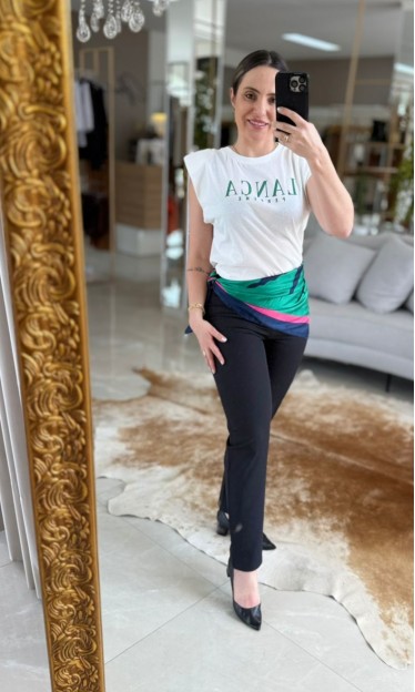 T- Shirt Muscle Com Lenço Lança Perfume Ref 15046