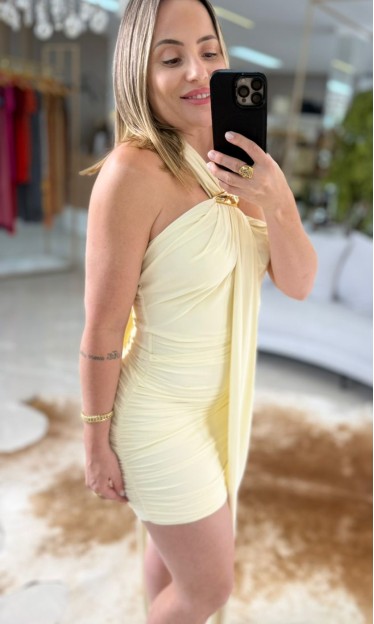 Vestido Curto Com Sobreposição Lança Perfume Ref 15886