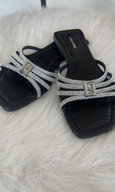 Rasteira Strass E Lança Perfume Ref 15258