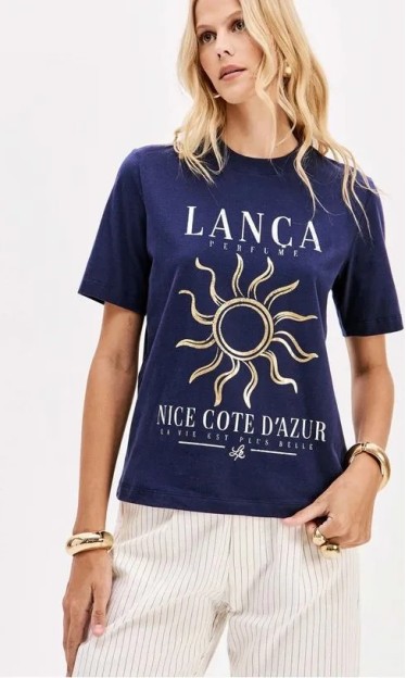 T-Shirt Manga Curta Darkness Blue Lança Perfume Ref 14981