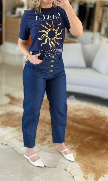 T-Shirt Manga Curta Darkness Blue Lança Perfume Ref 14981