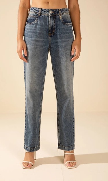 Calça Mom Alta Morena Rosa Ref 14725