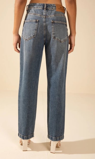 Calça Mom Alta Morena Rosa Ref 14725