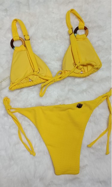 Biquini Cortininha Detalhe Argola Morena Rosa Ref 8471