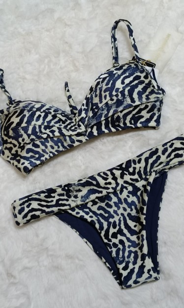 Biquini Meia Taça Detalhe Pregas Morena Rosa Ref 8468