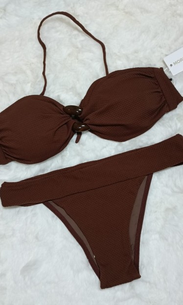 Biquini Tomara Detalhe Elo Morena Rosa Ref 8086 