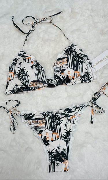 Biquini Cortininha Ripple Com Detalhe Transpassado Morena Rosa Ref 7772