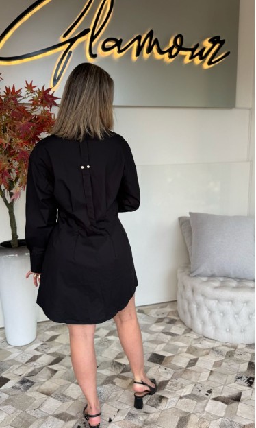 Vestido Solto Gola Clássica manga longa Morena Rosa Ref 13435