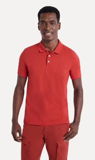 Polo Piquet Classica Reserva Vermelha Ref 9390