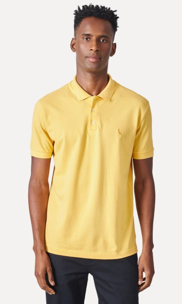 Polo Piquet Classica Reserva Amarela Ref 9390