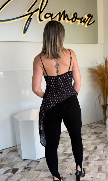 Blusa Assimétrica Com Estampa Floral Sommer Ref 14536
