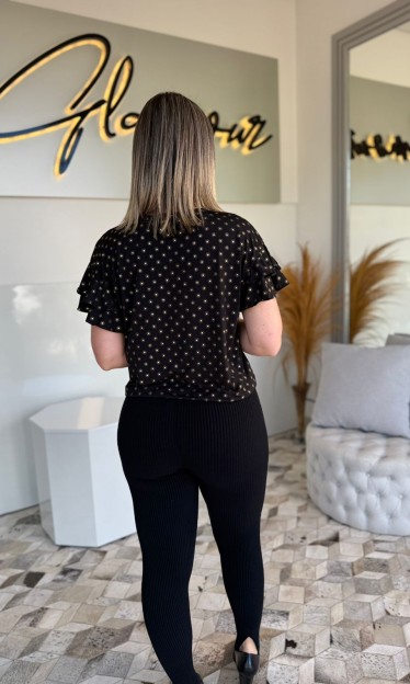Camiseta Manga Curta Com Babados Sommer Ref 14494