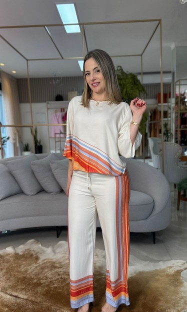 Camiseta Estampada Listrada Sommer Ref 15405