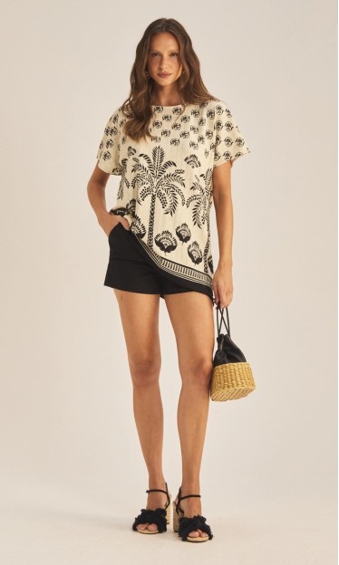 Shorts Sarja Preto Sommer Ref 15296