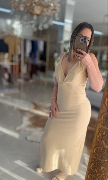 Vestido Sommer Bege Marfim Ref 15308