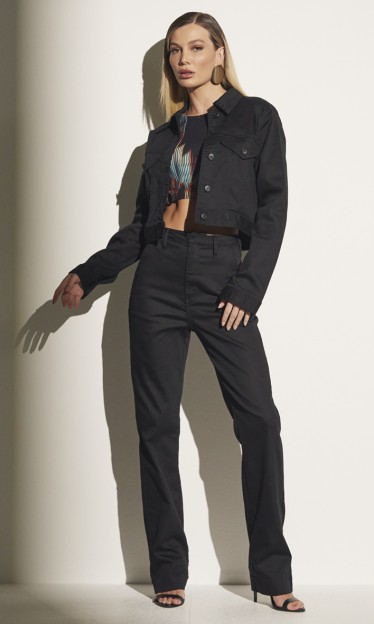 Calça Sarja Preto Reta Sommer
