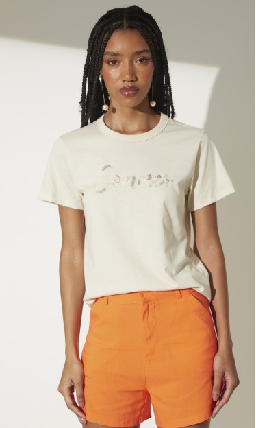 Camiseta Reta Com Logo Sommer