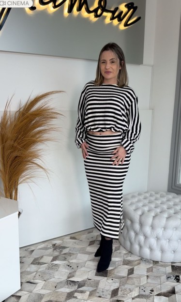 Saia Listrada Sommer Preta Ref 14134