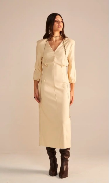 Vestido Midi Com Fenda Sommer Ref 14547