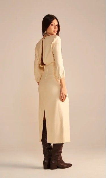 Vestido Midi Com Fenda Sommer Ref 14547