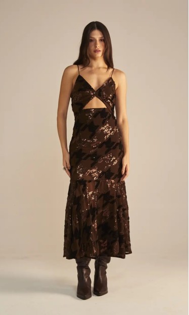 Vestido Com Paetê Sommer 14709