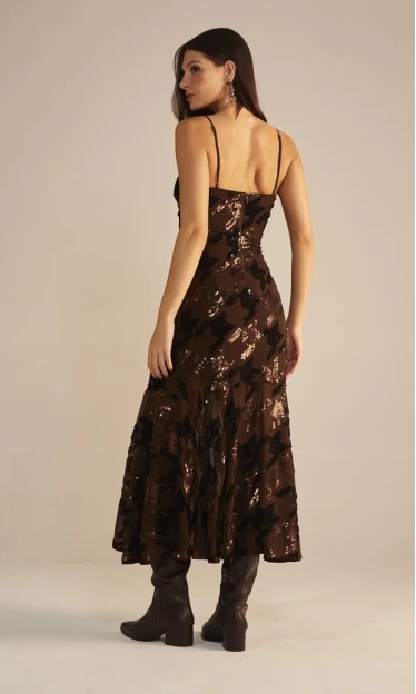 Vestido Com Paetê Sommer 14709