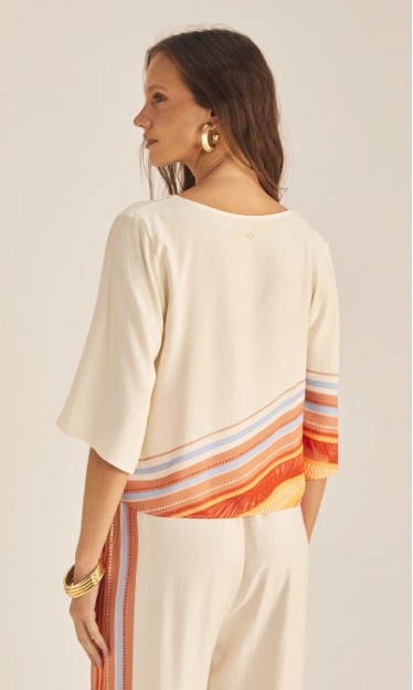 Camiseta Estampada Listrada Sommer Ref 15405