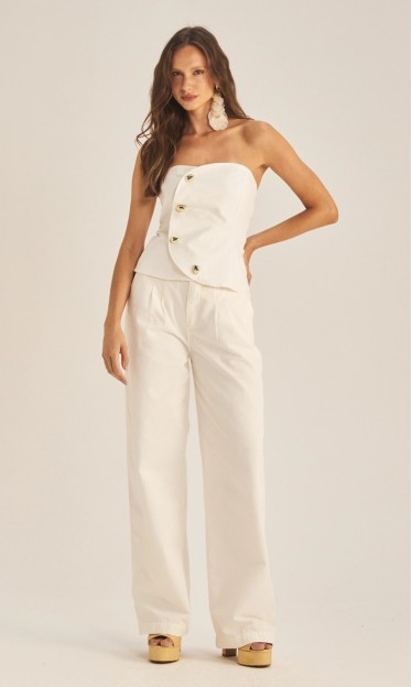 Blusa Sem Alça Com Detalhes Sommer Off Shell Ref 7011