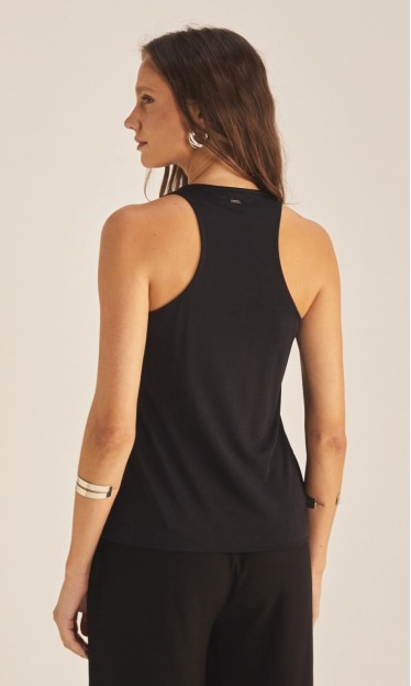 Regata Com Aplicação Preta Sommer Ref 15634